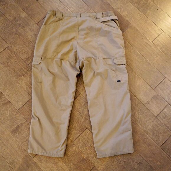 5.11 511 Tactical Cargo Pants Men 44x30 Khaki Canvas w Expandable Waist Duty - Picture 7 of 9